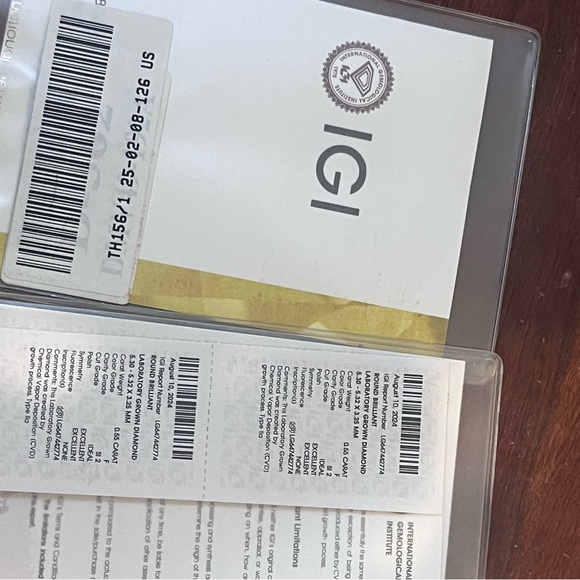 10k lab diamond stud earrings. 1.10 cts in total . - Picture 3 of 3